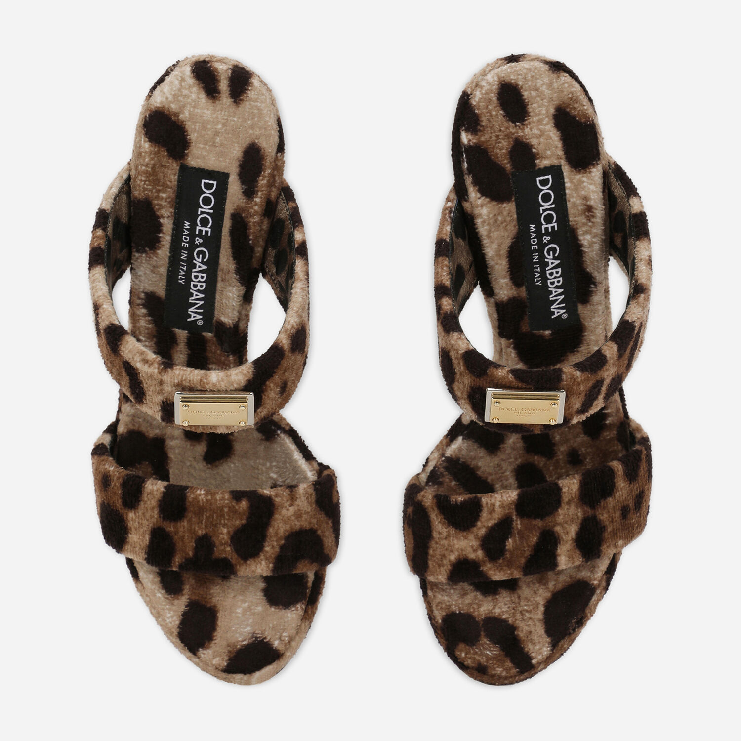 Print in | KIM US DOLCE&GABBANA Animal Leopard-print terrycloth Dolce&Gabbana® sandals for