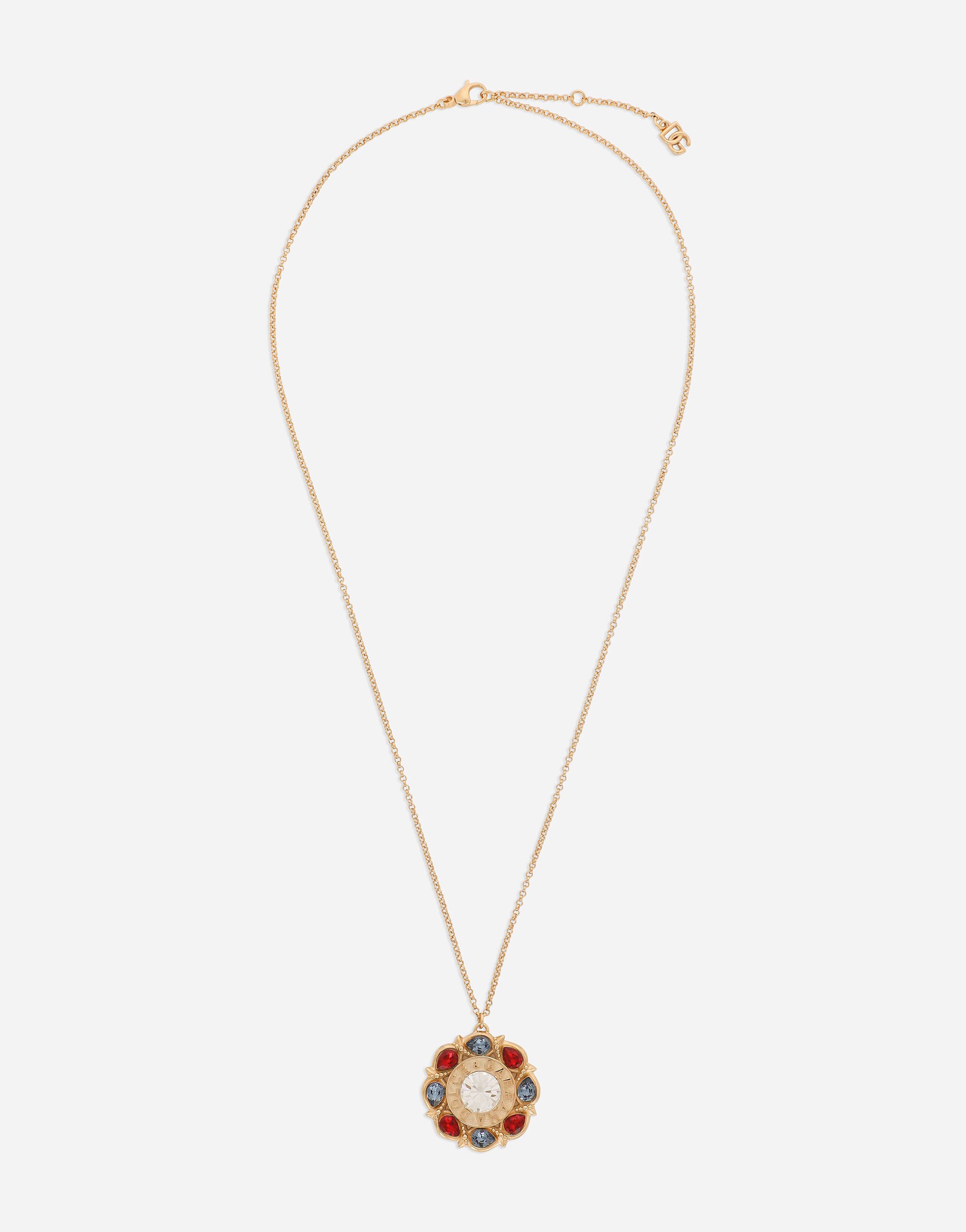 ${brand} Floral rhinestone-detailed necklace ${colorDescription} ${masterID}