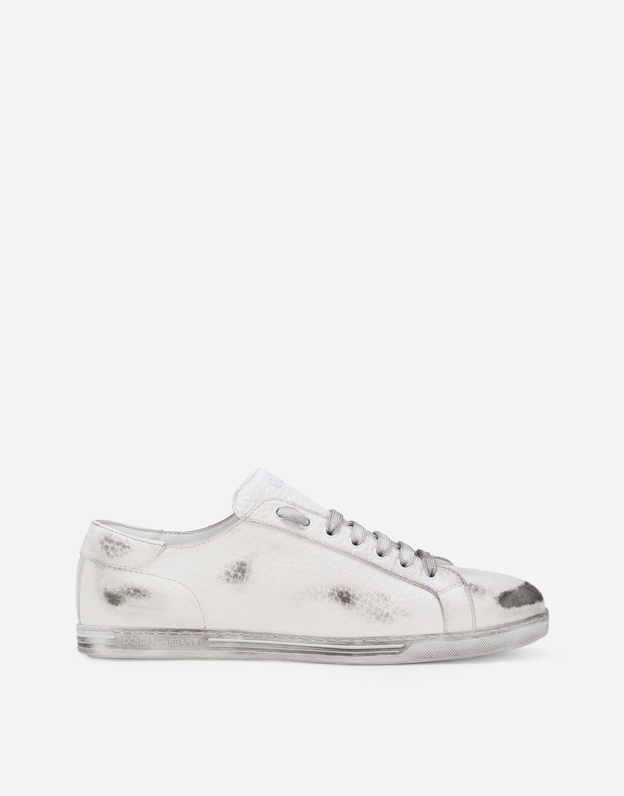 Saint Tropez deerskin sneakers in White for | Dolce&Gabbana® US