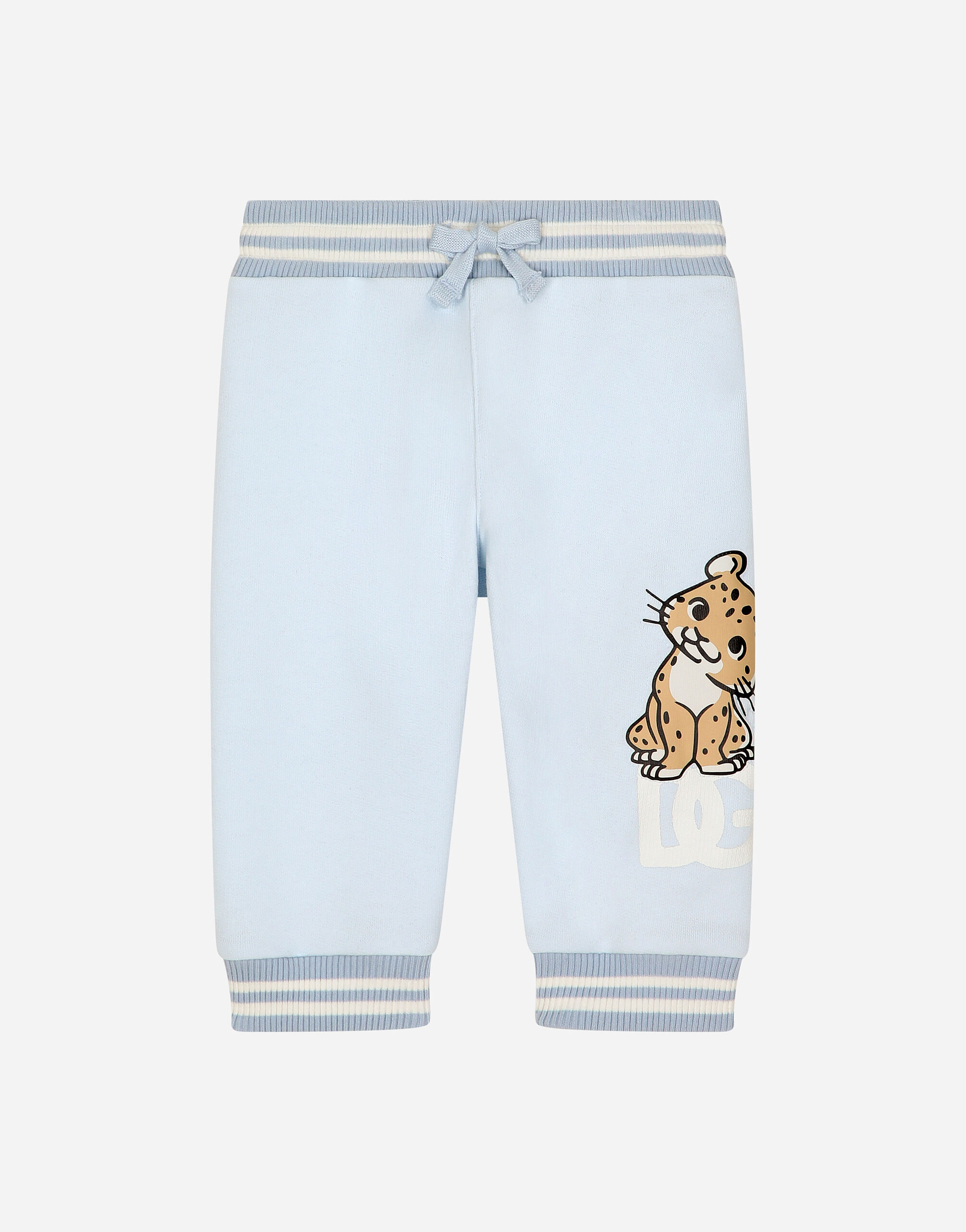 ${brand} Jersey jogging pants with DG logo and leopard ${colorDescription} ${masterID}