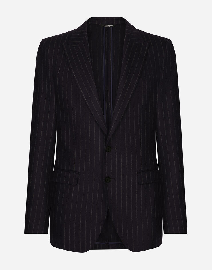 Dolce & Gabbana Single-breasted pinstripe flannel Taormina-fit jacket Multicolor G2NW0TFRCB7