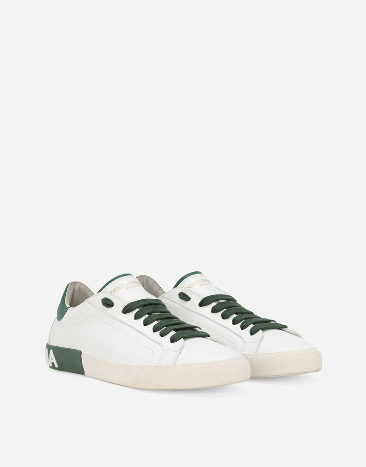 Dolce & Gabbana Portofino vintage calfskin sneakers White CS2203AM779