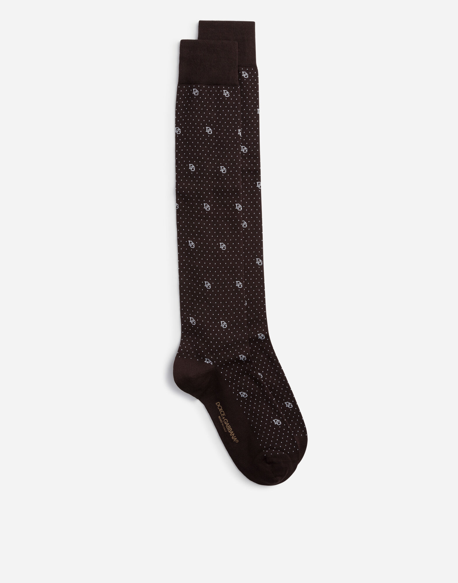 Stretch cotton jacquard socks