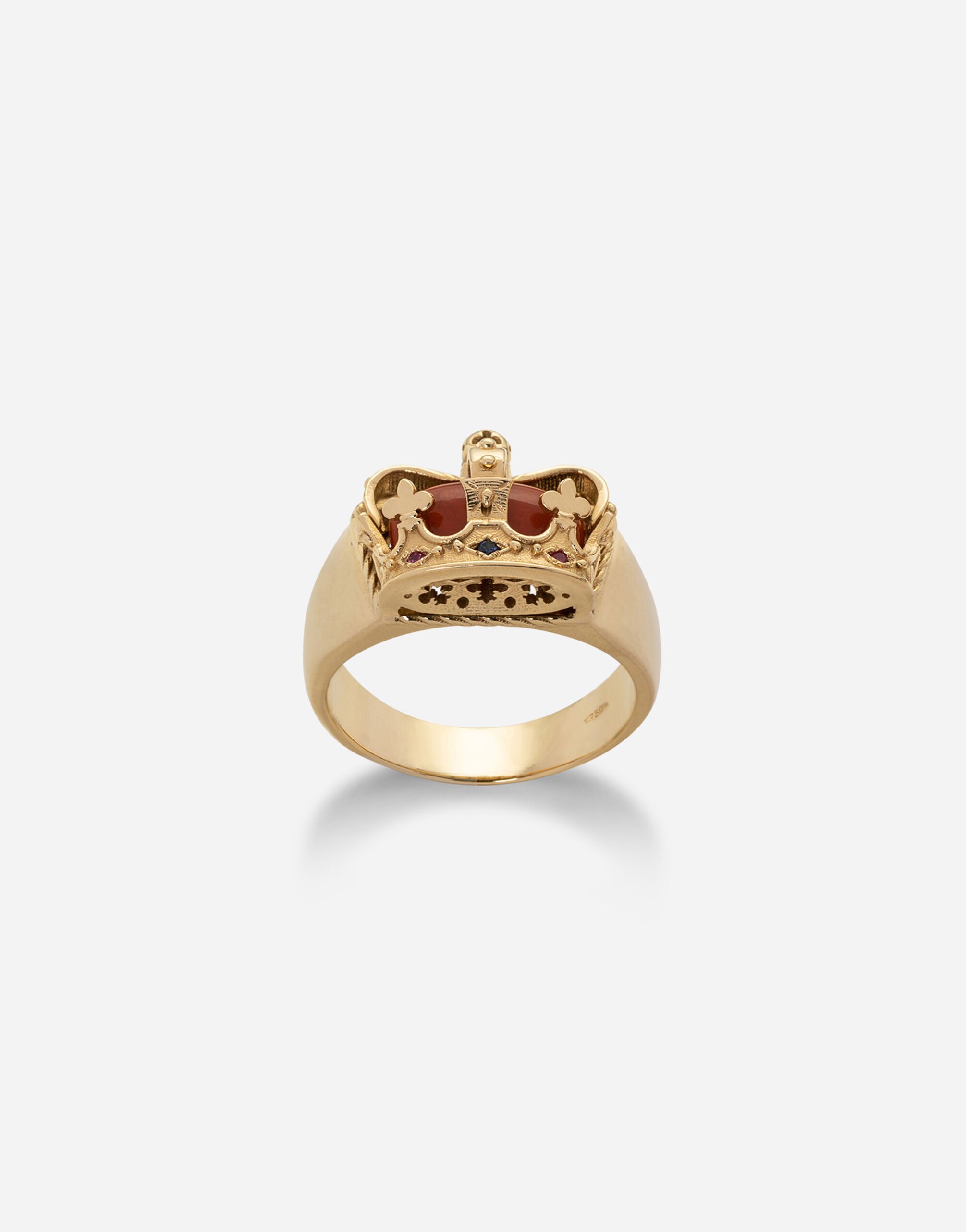 ${brand} Crown yellow gold ring with red jasper on the inside ${colorDescription} ${masterID}