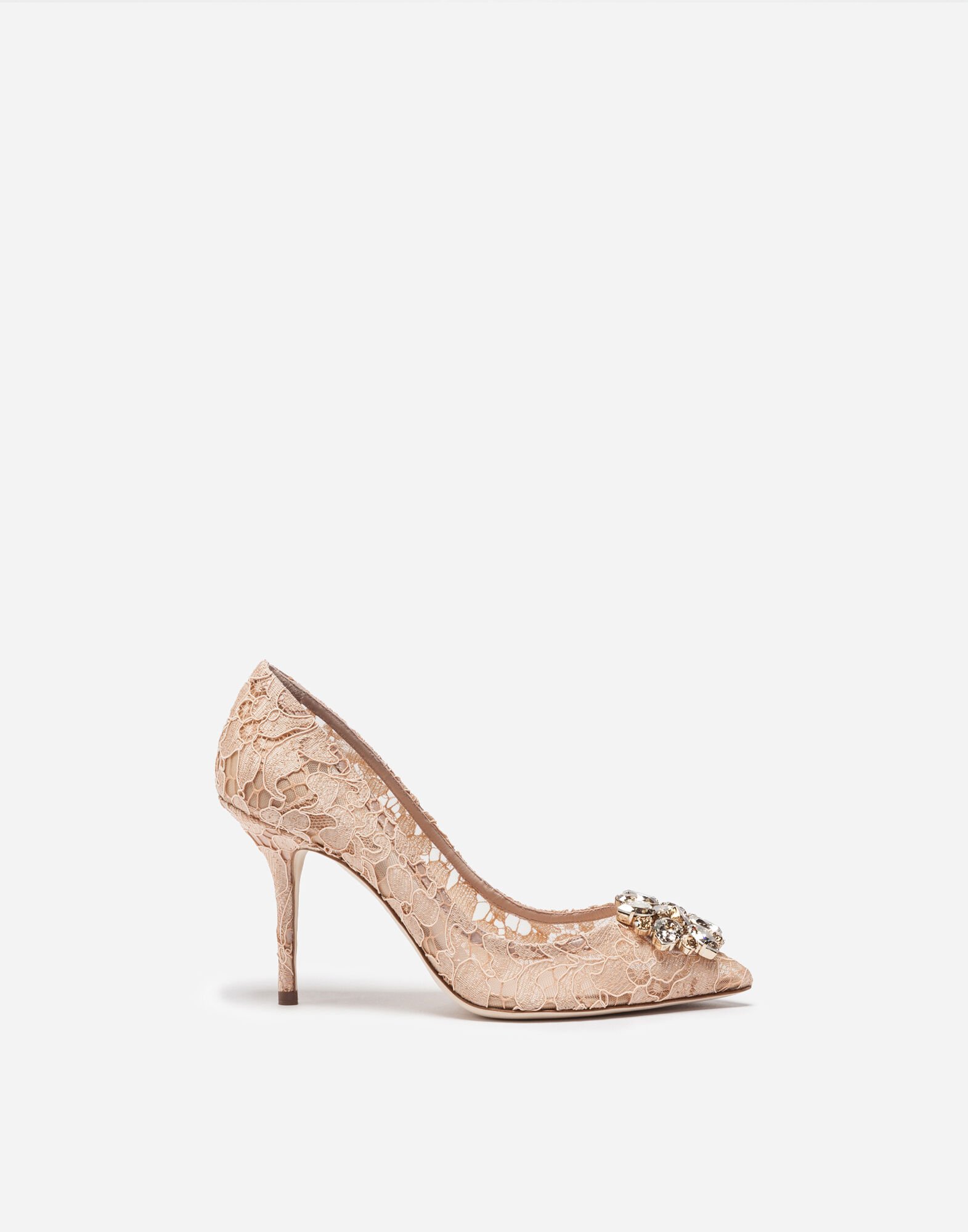 ${brand} Lace rainbow pumps with brooch detailing ${colorDescription} ${masterID}