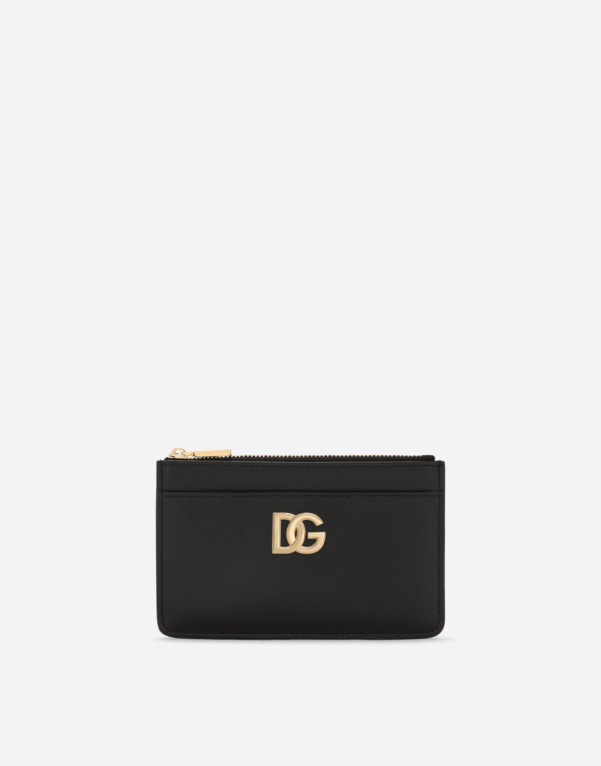 Dolce & Gabbana Calfskin card holder with DG logo Fuchsia BI1265A1001