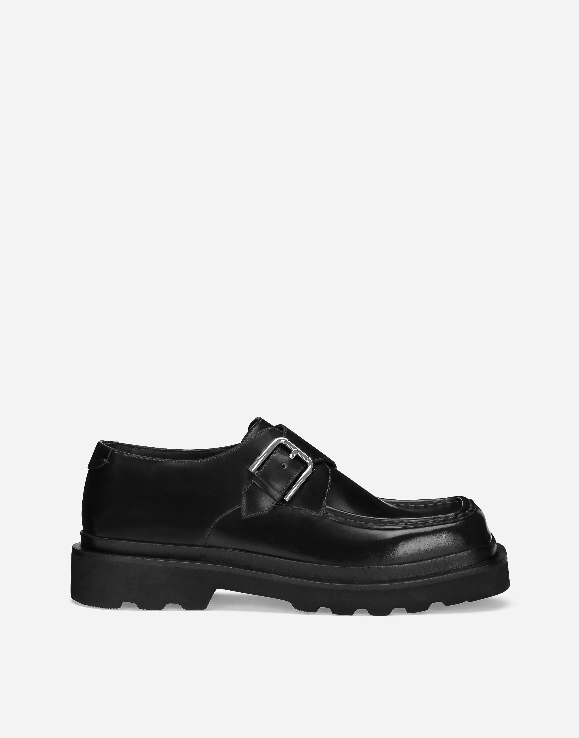 Dolce&Gabbana Calfskin monkstrap shoes Black G040VTHU7QV