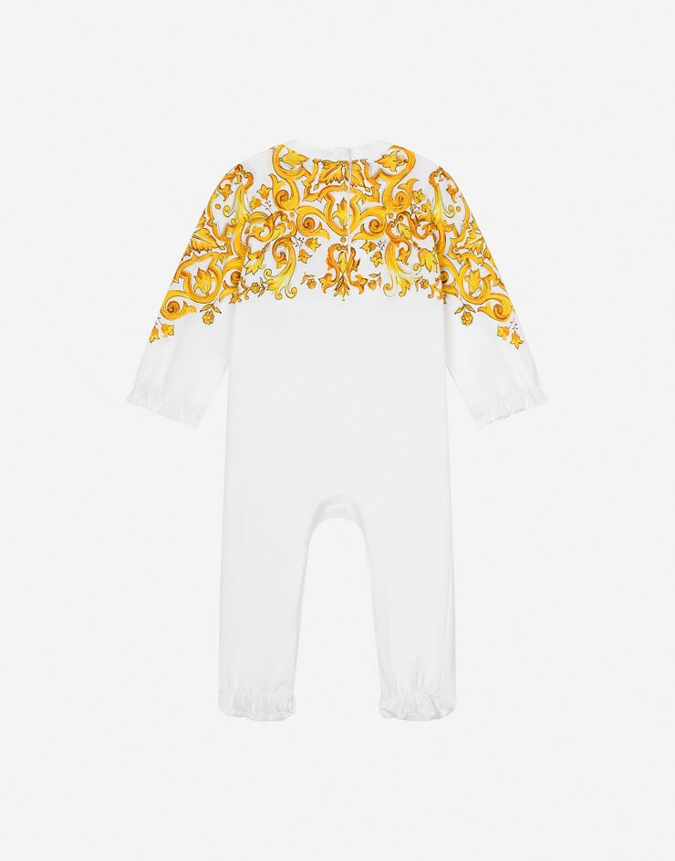 Dolce & Gabbana Set regalo 3 pezzi in jersey con stampa maiolica gialla Stampa L2JO2VII7DZ
