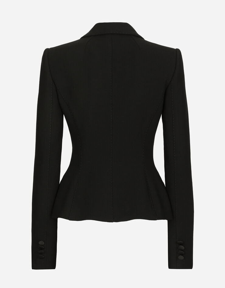 Single-breasted wool Dolce jacket in Black for Women | Dolce&Gabbana®