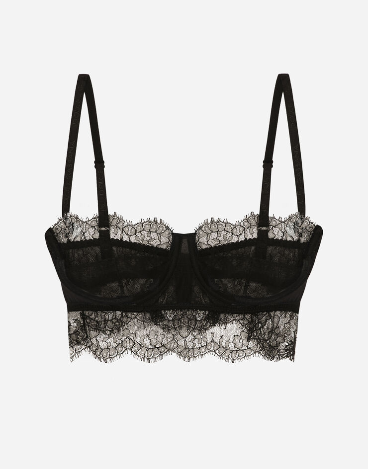 Lace Balconette Bralette With Adjustable Straps