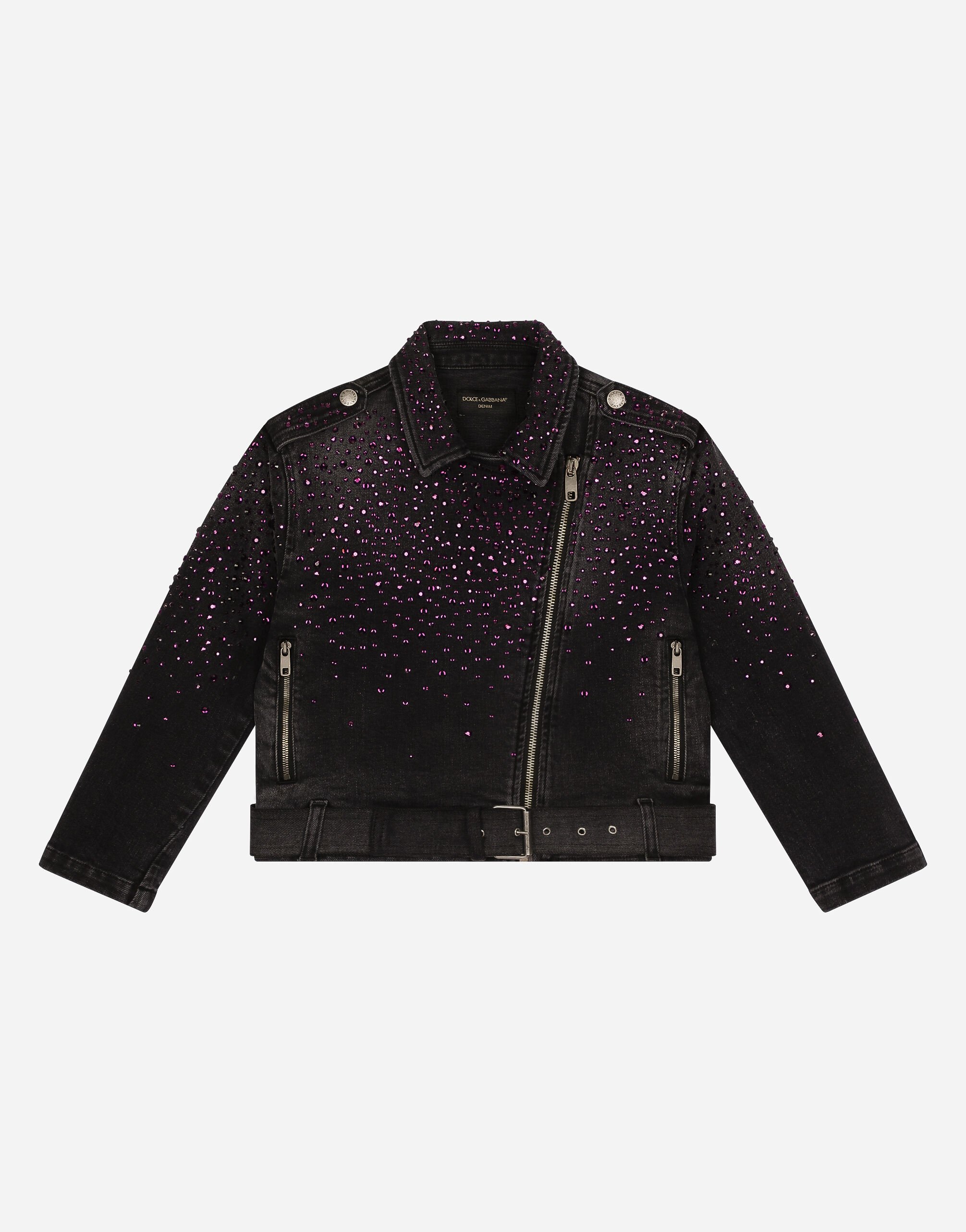 Dolce&Gabbana Джинсовая куртка со стразами черный L54C45G7K5C