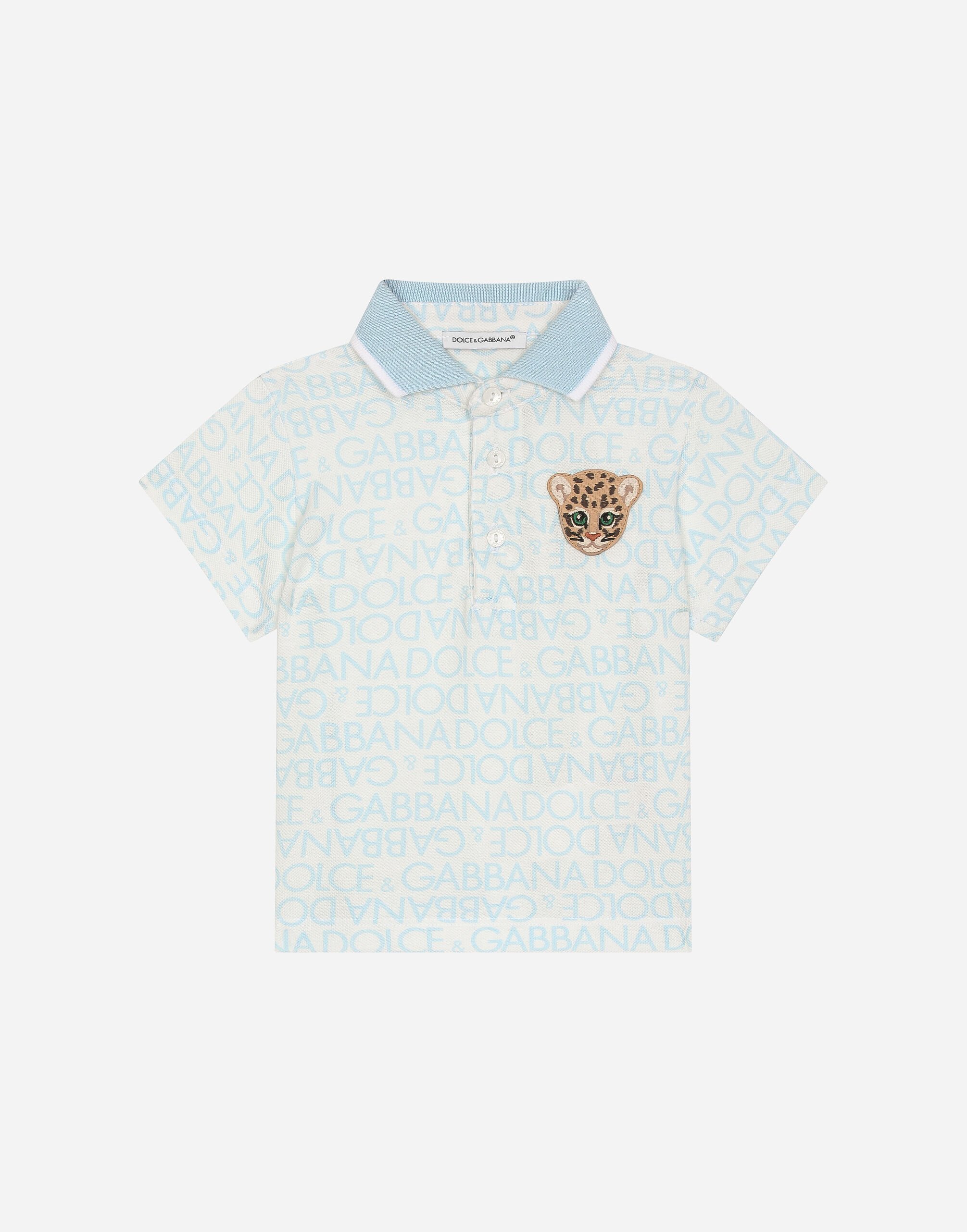 ${brand} Polo de piqué con estampado Logomania ${colorDescription} ${masterID}