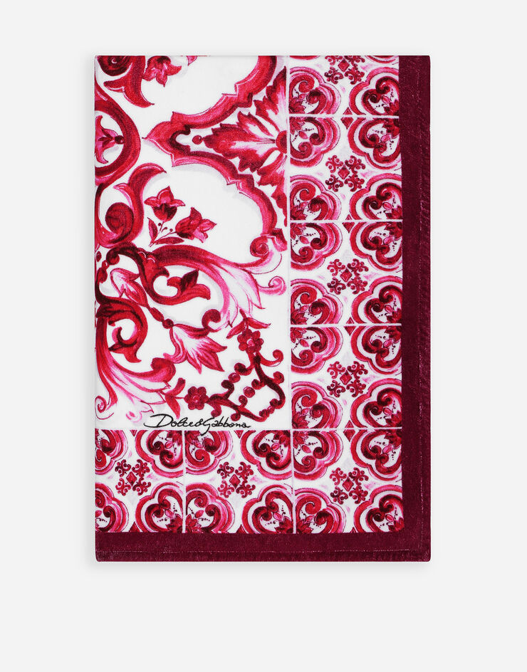 Dolce & Gabbana Majolica-print terry beach towel (114x185) Mehrfarbig O5A03JONN82