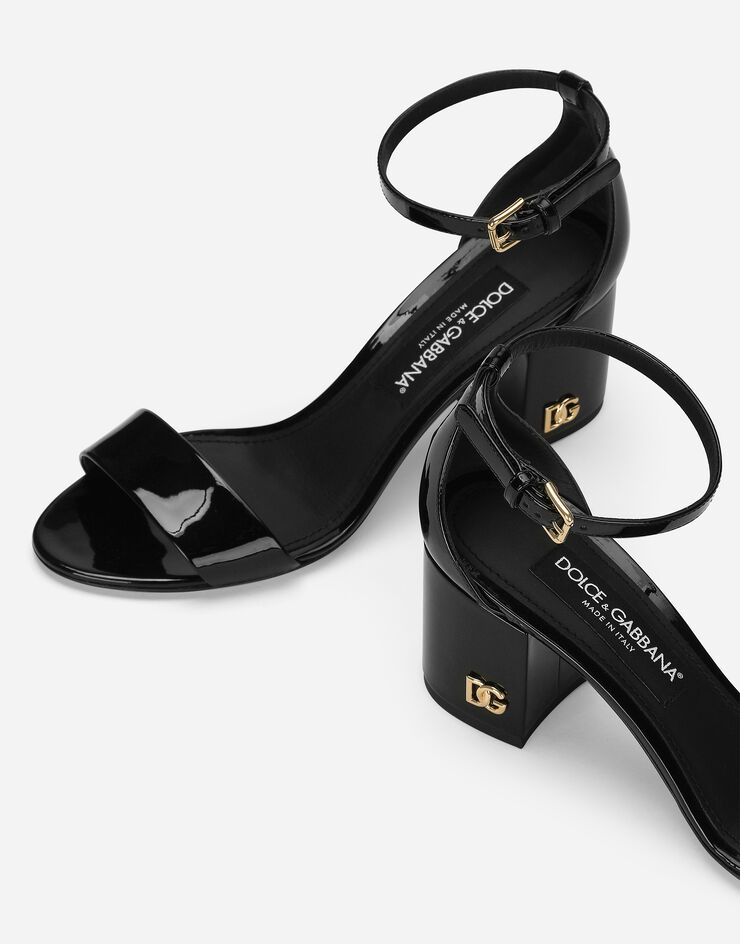 Dolce & Gabbana Patent leather sandals Black CR1693AN704