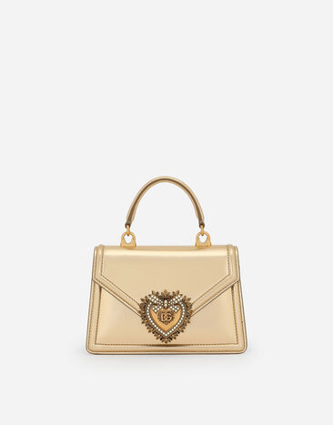 Dolce & Gabbana Kleine Tasche Devotion aus Mordoré-Nappaleder Gold BB7287AY828