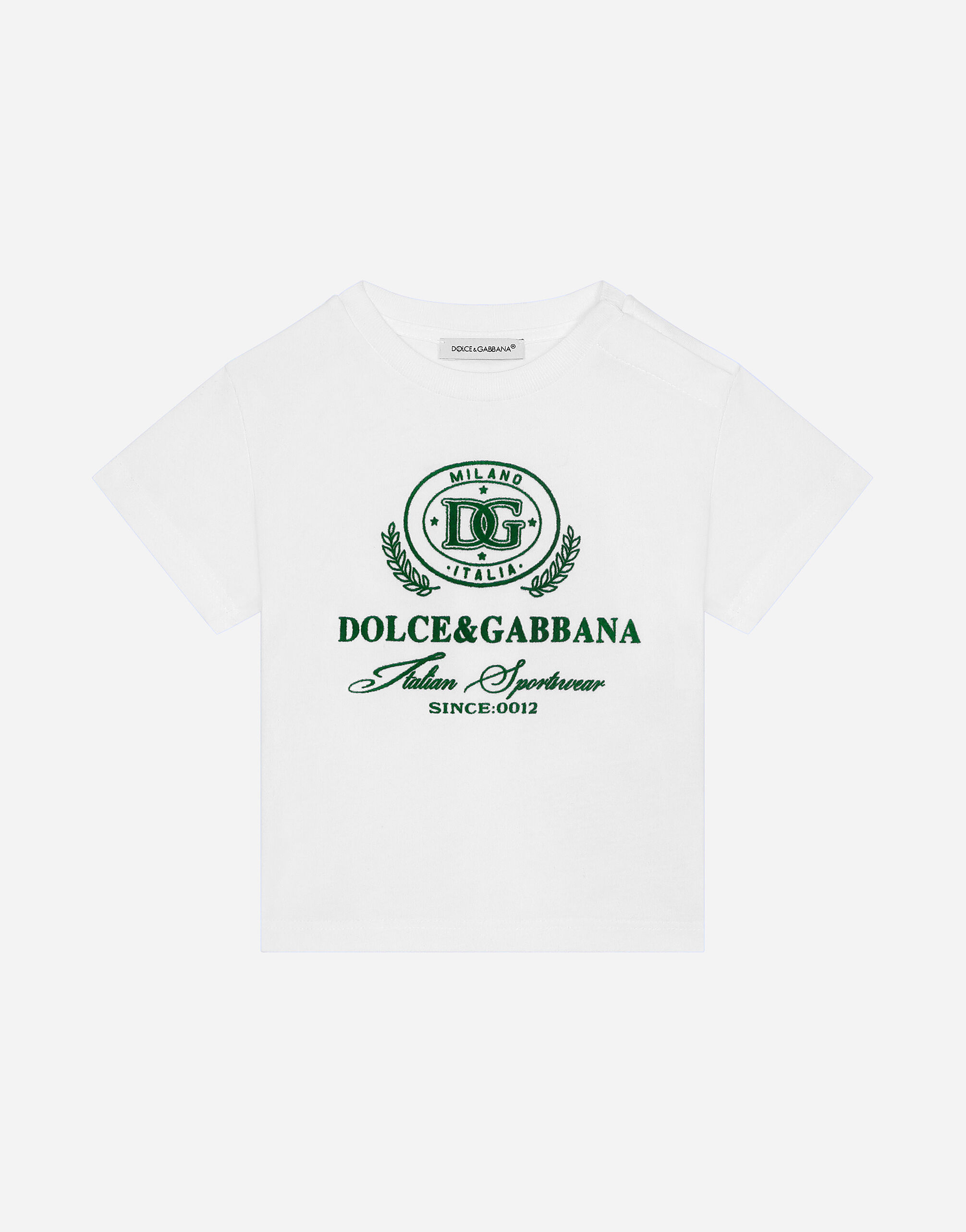 Dolce & Gabbana Jersey-T-Shirt mit Dolce&Gabbana-Logo Drucken L1JTEYII7EA