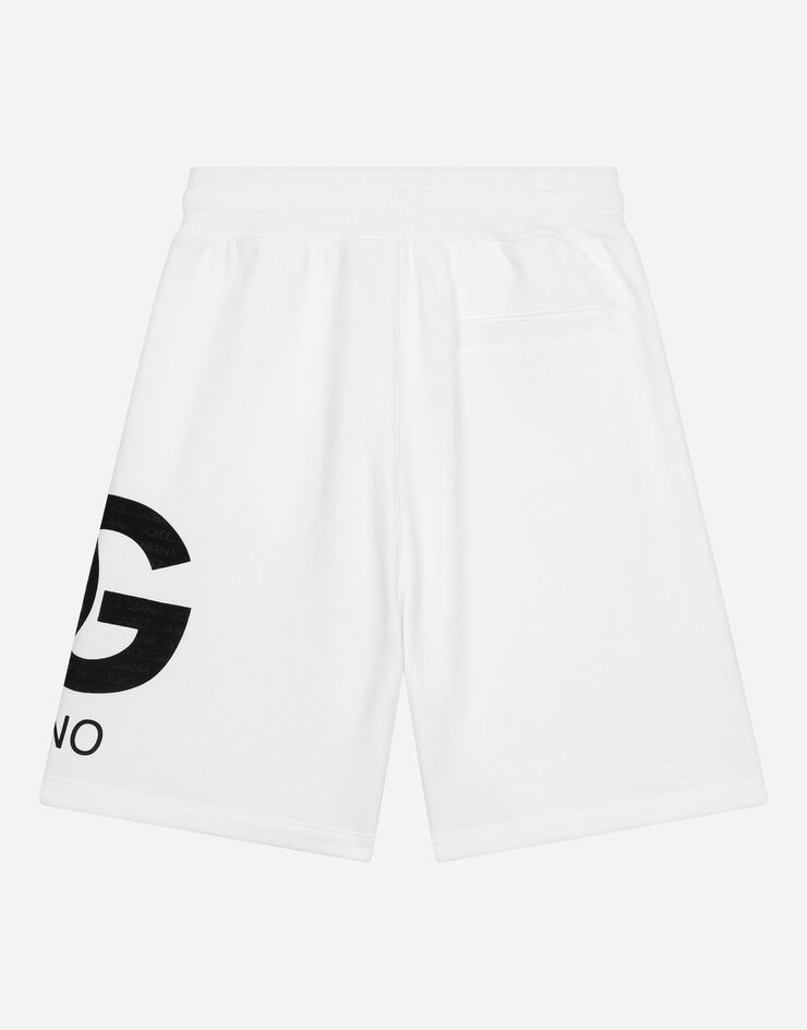 Dolce & Gabbana Bermuda jogging in jersey Bianco L4JQR4G7L4N