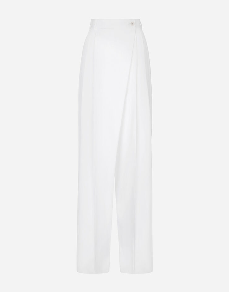 Dolce & Gabbana Flared cotton poplin pants White FTC5GTFU61D