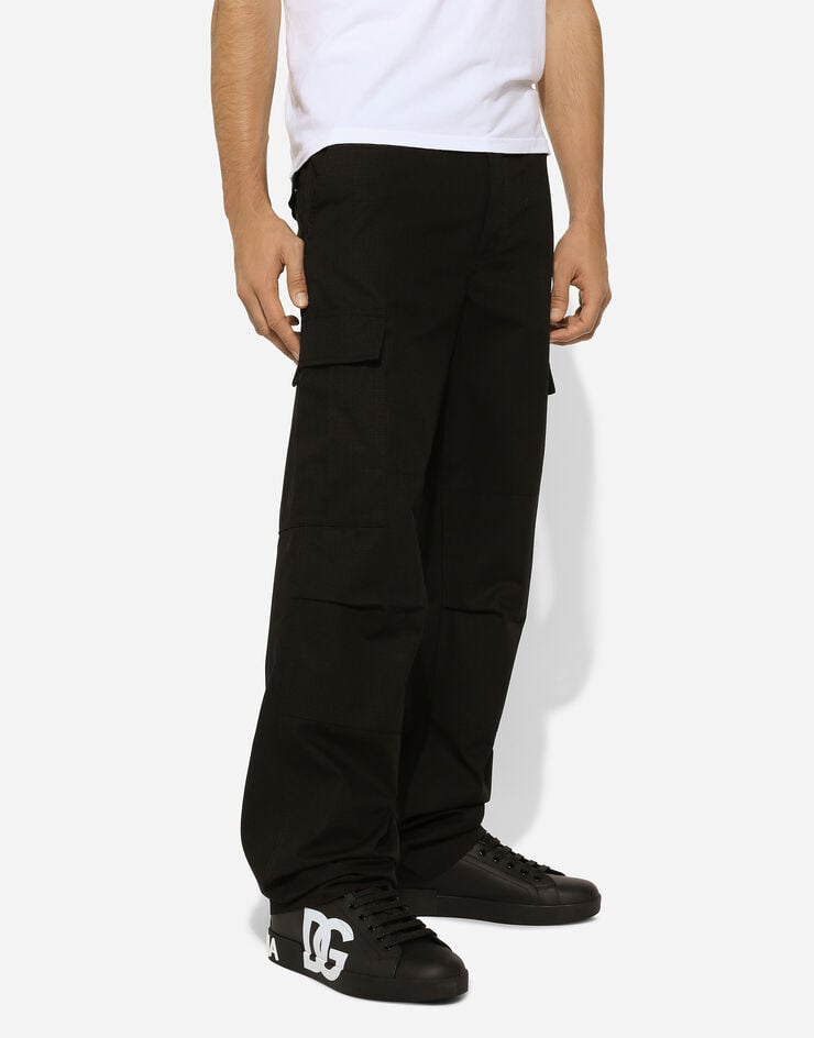 Dolce & Gabbana Pantalón cargo de algodón Negro GP03LTFU6V0