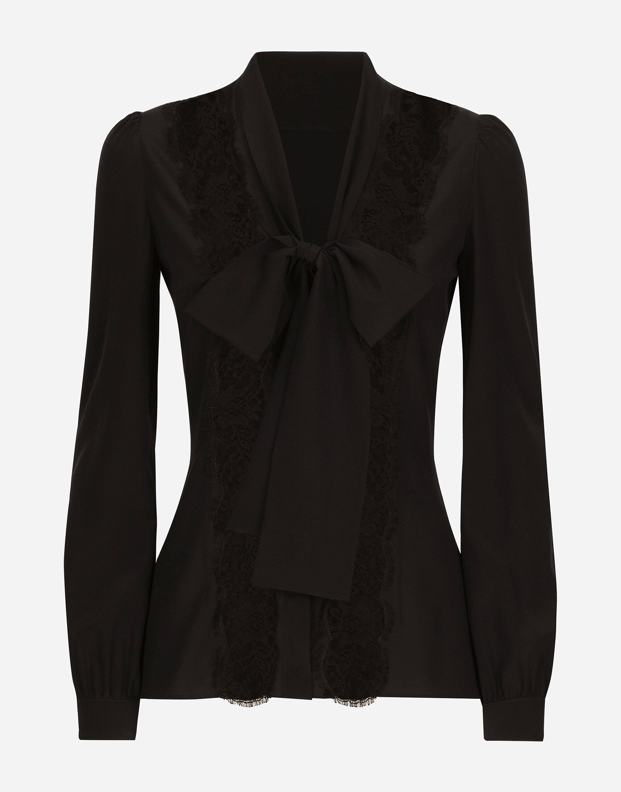 ${brand} Silk shirt with lace inlay ${colorDescription} ${masterID}
