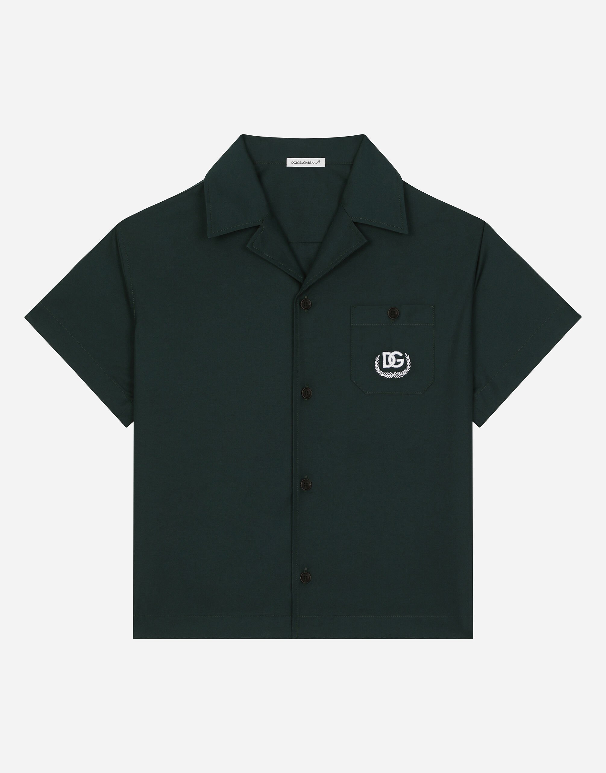 ${brand} Poplin shirt with DG logo ${colorDescription} ${masterID}