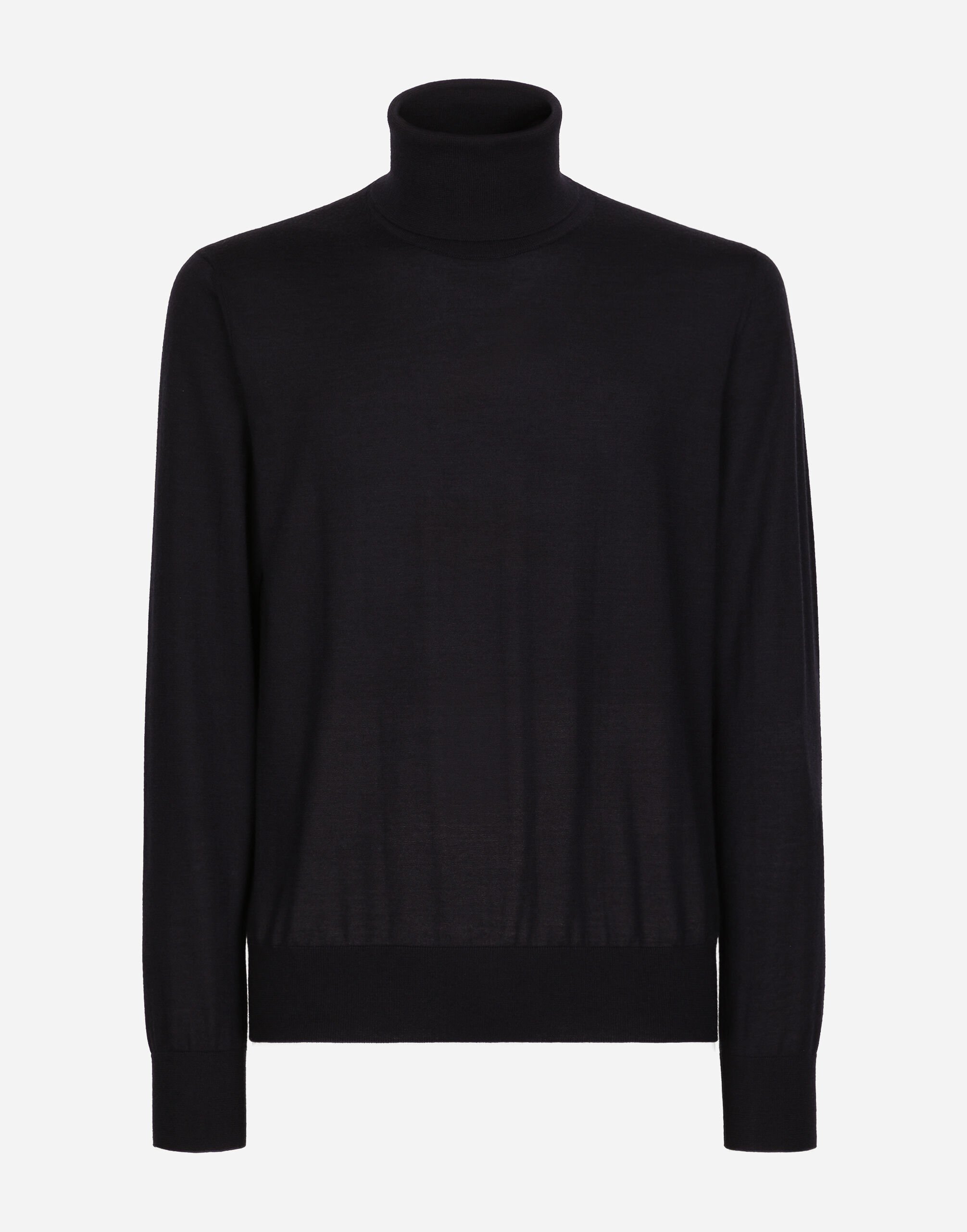 Dolce & Gabbana Extra-fine cashmere turtleneck sweater Grey GXP80TJFMK7