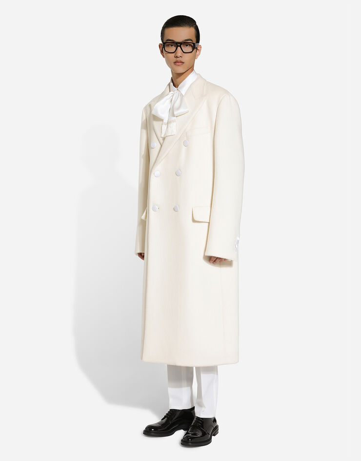 Dolce & Gabbana Double-breasted cashmere coat Beige G049ATFU2OI