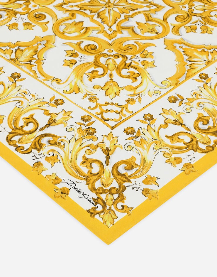 Dolce & Gabbana Majolica-print silk twill foulard (70x70) Print FN092RGDAOY
