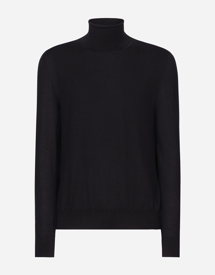 Dolce & Gabbana Cashmere and silk turtle-neck sweater Black GXW05TJFMEH