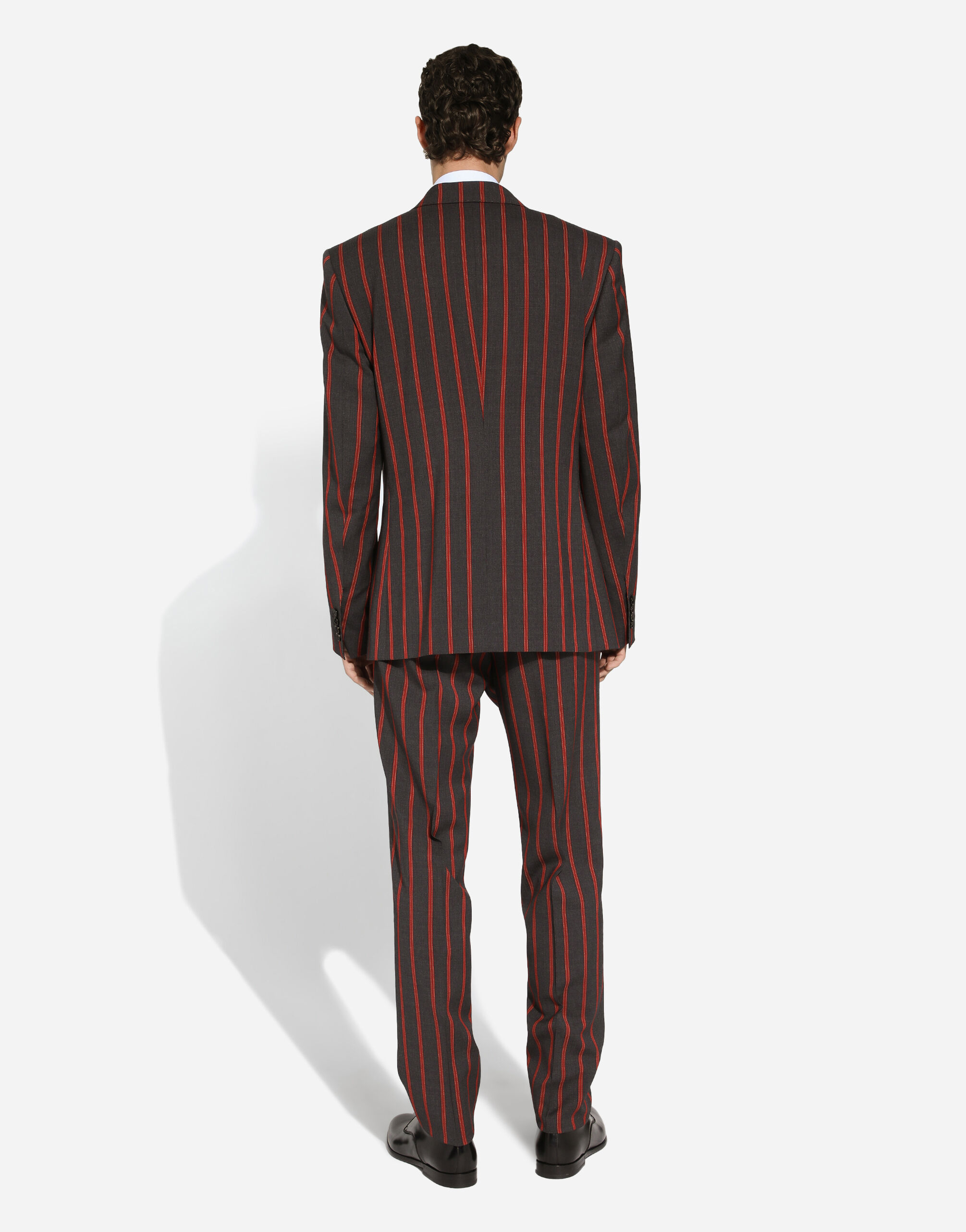 Double-breasted pinstripe wool Sicilia-fit suit in Multicolor for 
