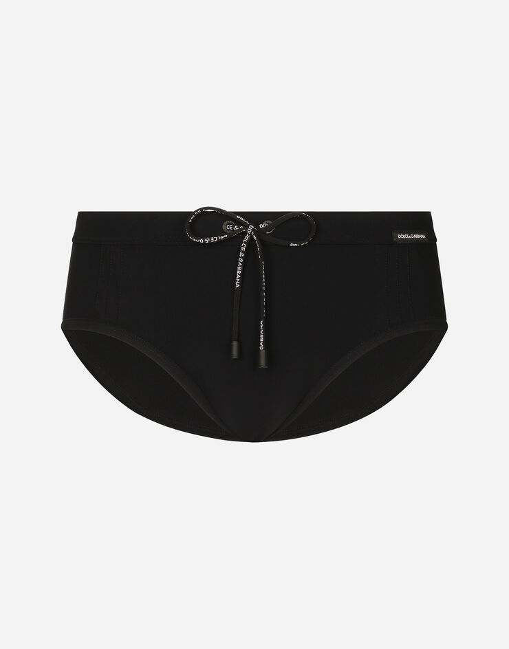 Dolce & Gabbana Swim briefs with top-stitching Black M4A16JFUGA2