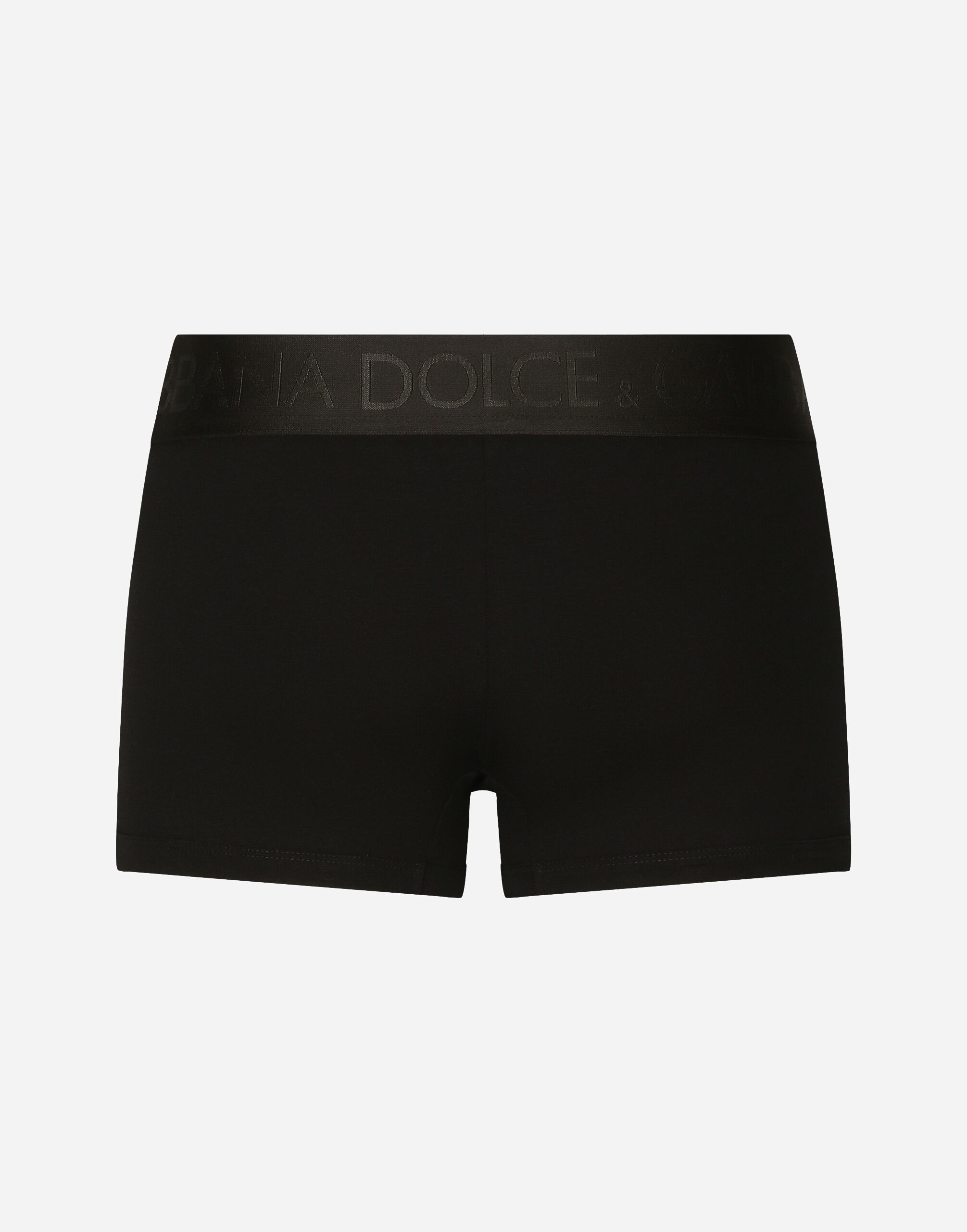 Two way stretch jersey regular fit boxers in Black for Men