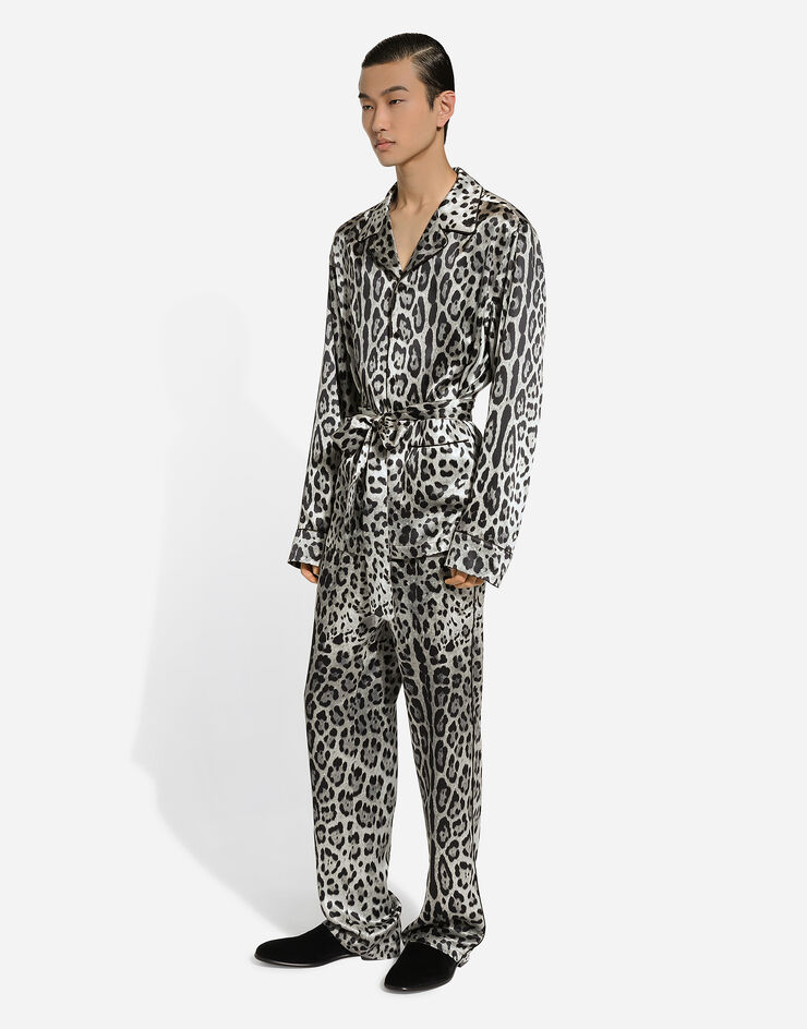 Dolce & Gabbana Leopard-print satin robe Print G2UI3TIS1WT