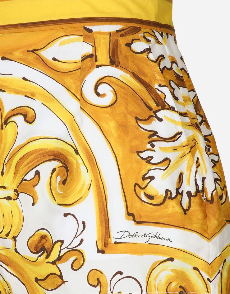 Dolce & Gabbana Shorts in popeline di cotone stampa Maiolica Stampa FTBVITFI5JV