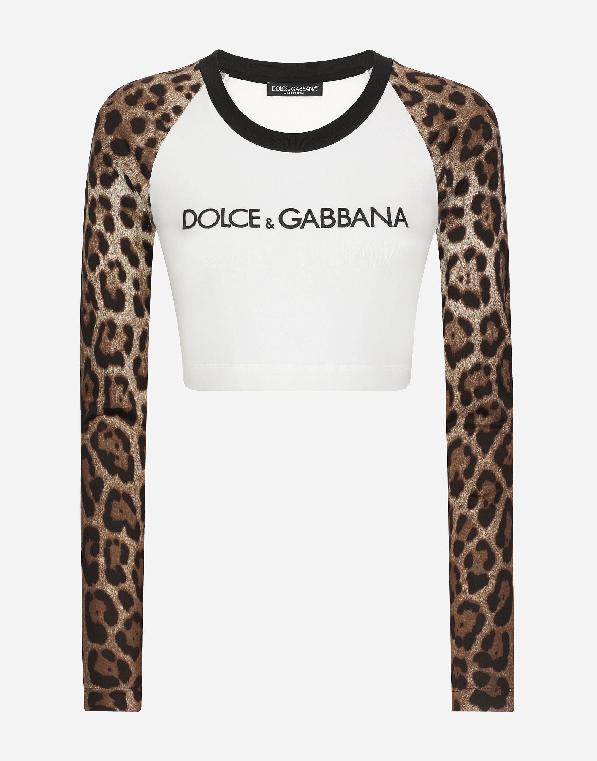 ${brand} Long-sleeved T-shirt with Dolce&Gabbana logo ${colorDescription} ${masterID}