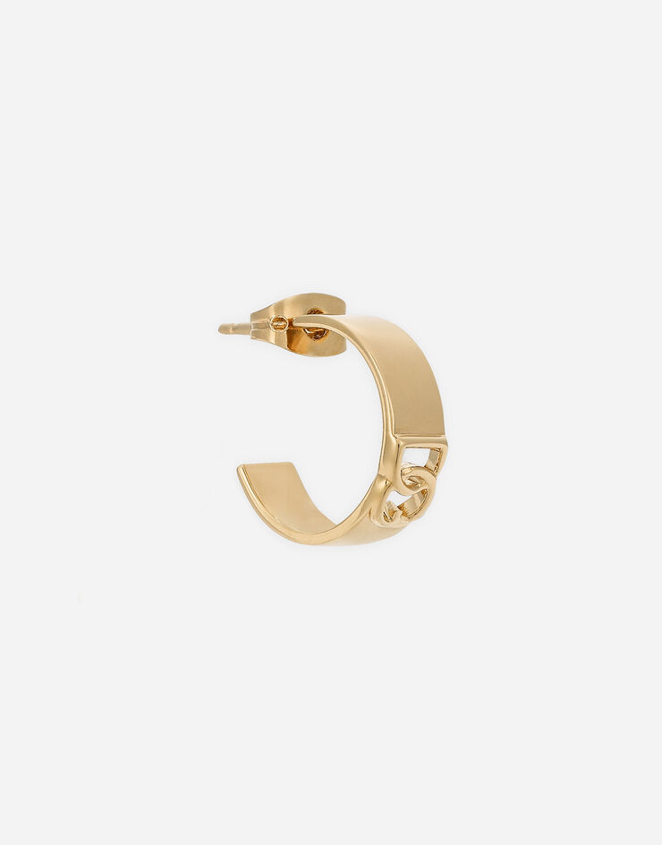 Dolce & Gabbana Моносерьга-пусет с перфорированным логотипом DG золотой WEQ5P1W1111