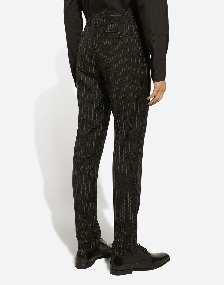 Dolce & Gabbana Tailored pinstripe virgin wool pants Black GY7BMTFR2VB