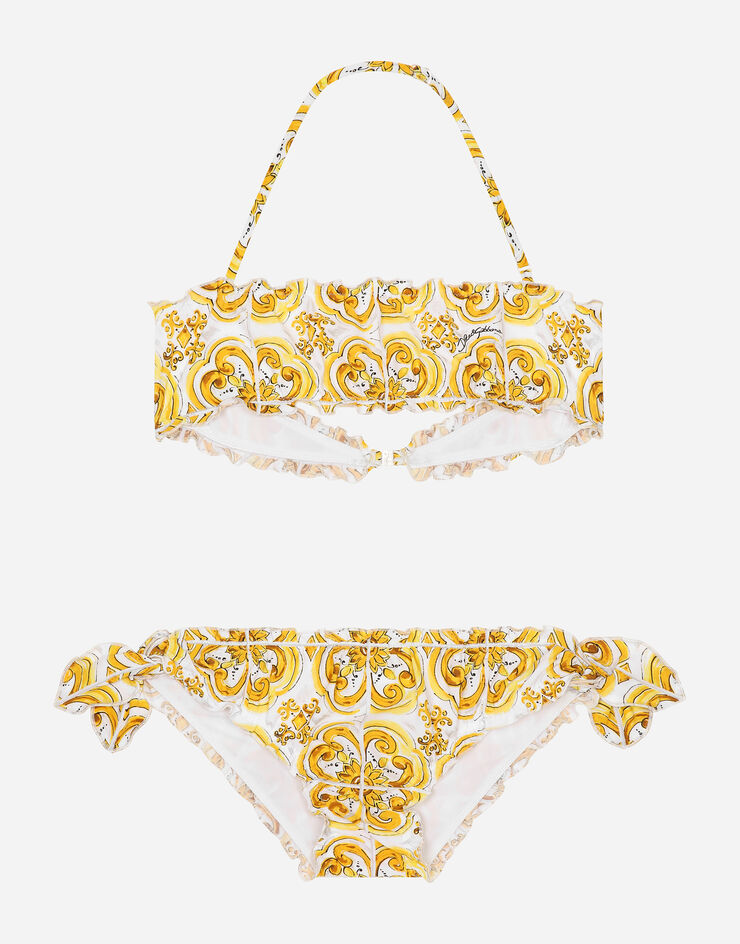 Dolce & Gabbana Bikini stampa maiolica gialla Stampa L5J852ON00X