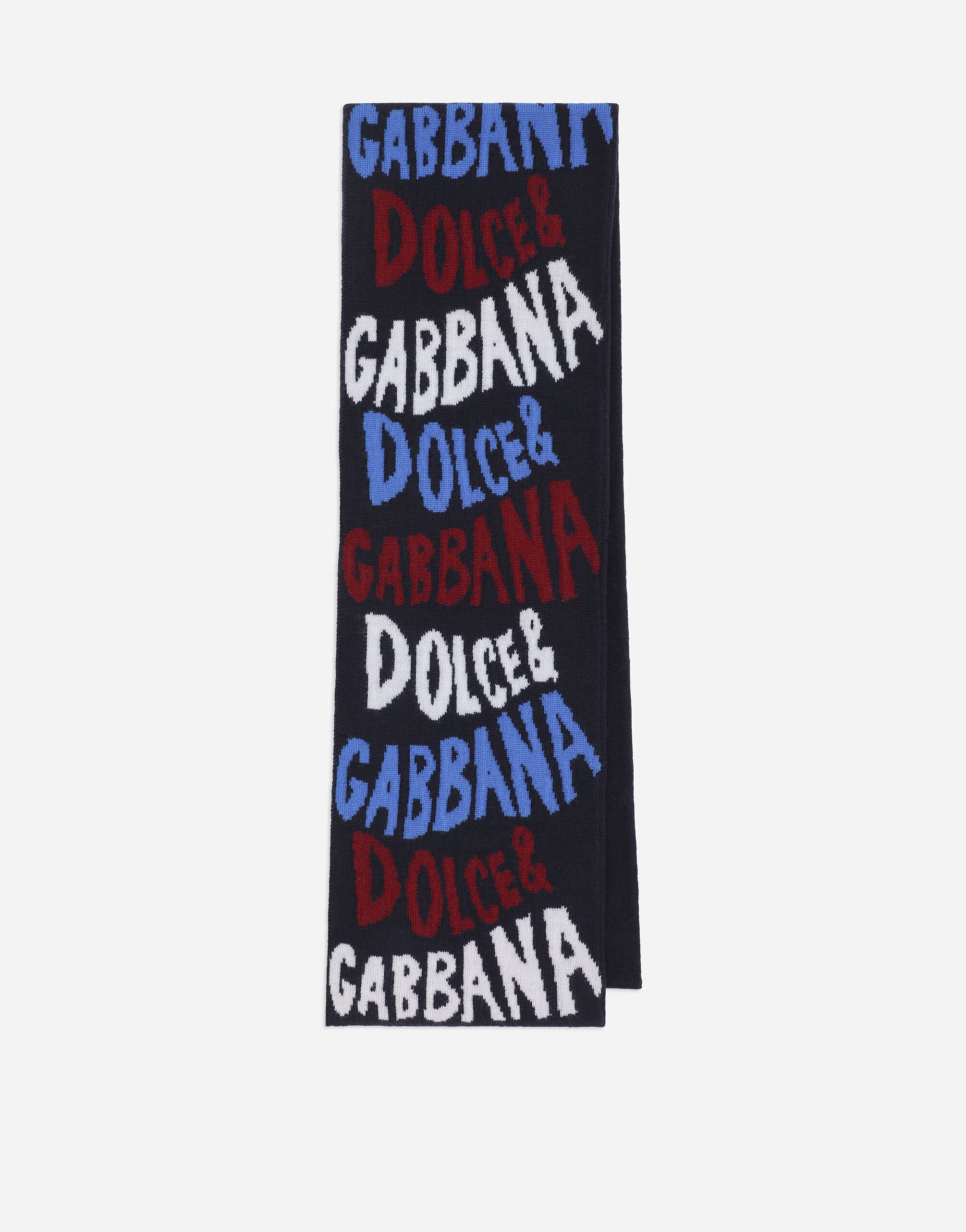 ${brand} Wool jacquard scarf with Dolce&Gabbana logo ${colorDescription} ${masterID}