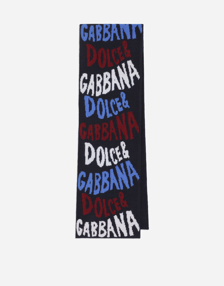 Dolce & Gabbana Sciarpa in lana jaquard con logo Dolce&Gabbana Multicolore LBKAE3JCVV3