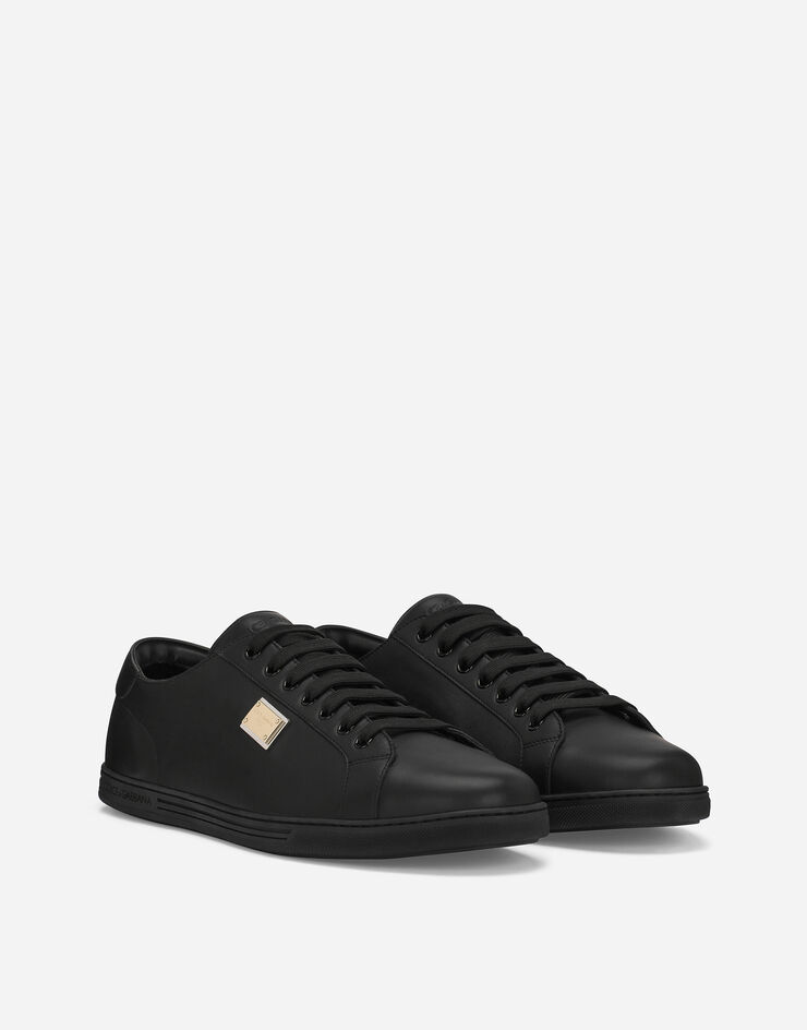 Dolce & Gabbana Sneakers Saint Tropez en cuir de veau Noir CS1735AN990