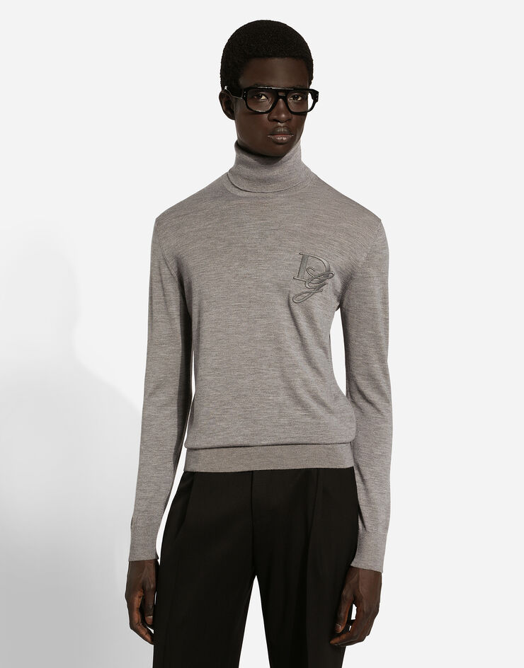 Dolce & Gabbana Cashmere turtle-neck sweater Grey GXW05ZJAWXR