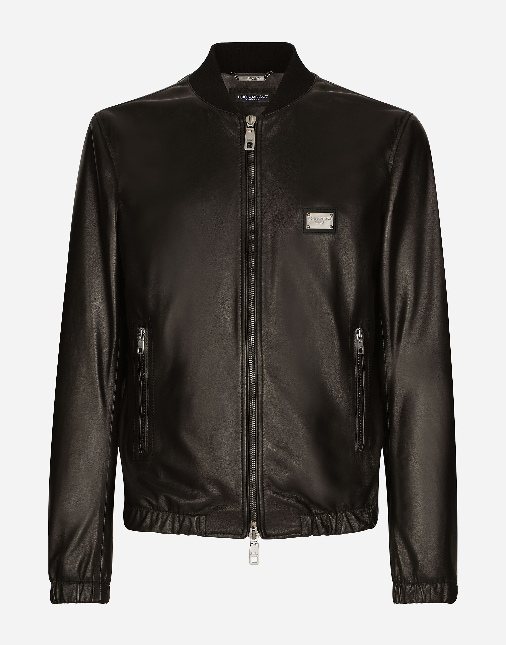 Dolce amp; Gabbana layered biker jacket - Black