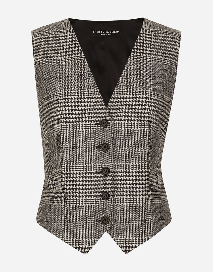 Dolce & Gabbana Glen plaid vest Multicolor F79H5TFQ2MV