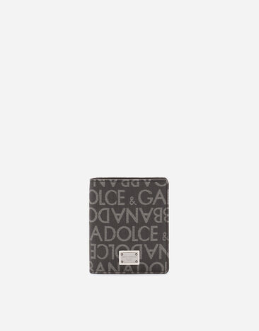 Dolce & Gabbana Bifold-Kartenetui aus beschichtetem Jacquard Schwarz BP3259AG182