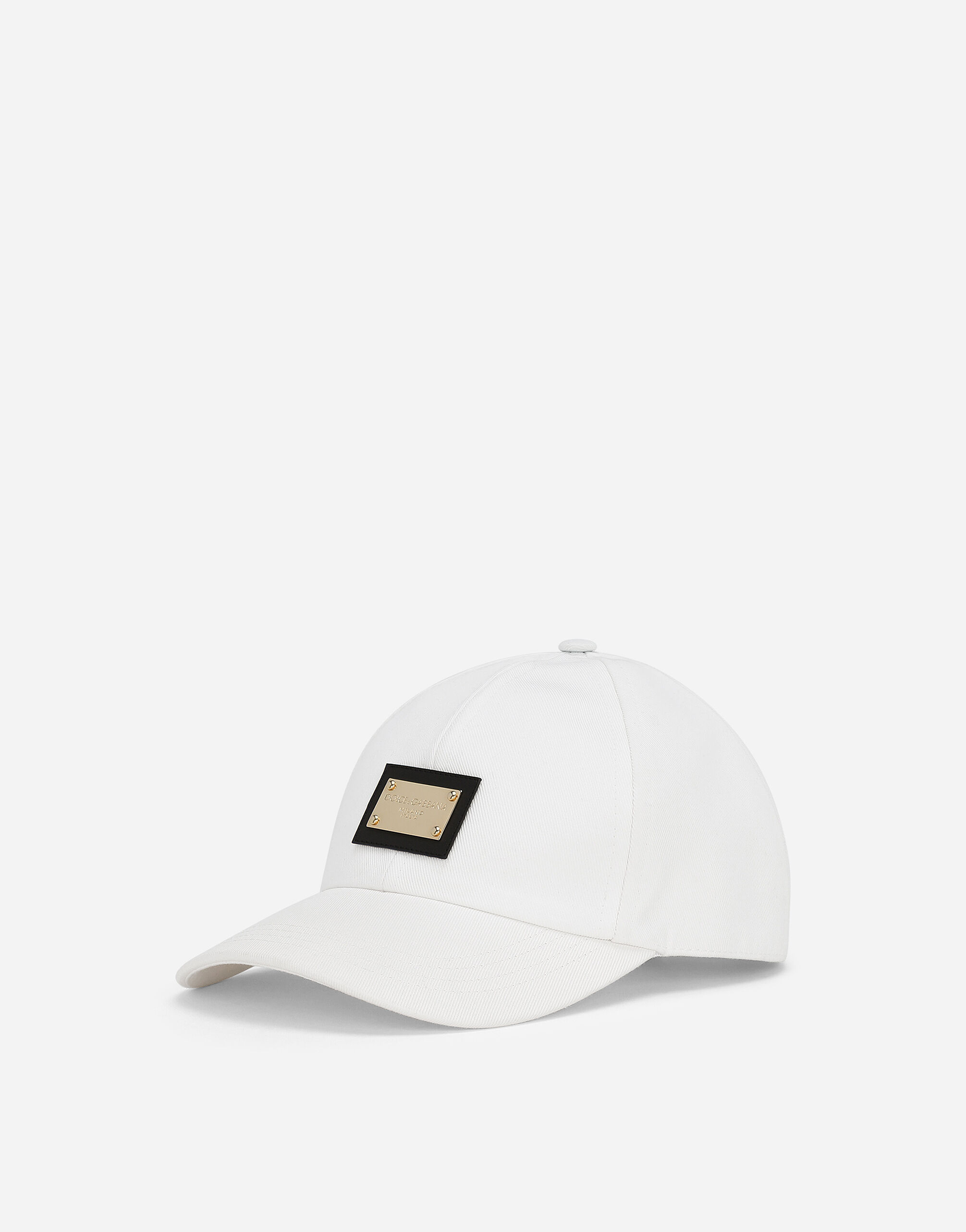 Gabardine baseball cap with DG logo in White for | Dolce&Gabbana® US