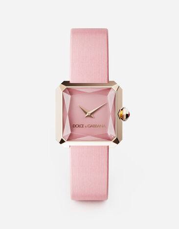 Dolce & Gabbana Reloj de oro con pulsera de seda Oro Amarillo WALD1GWDPEY