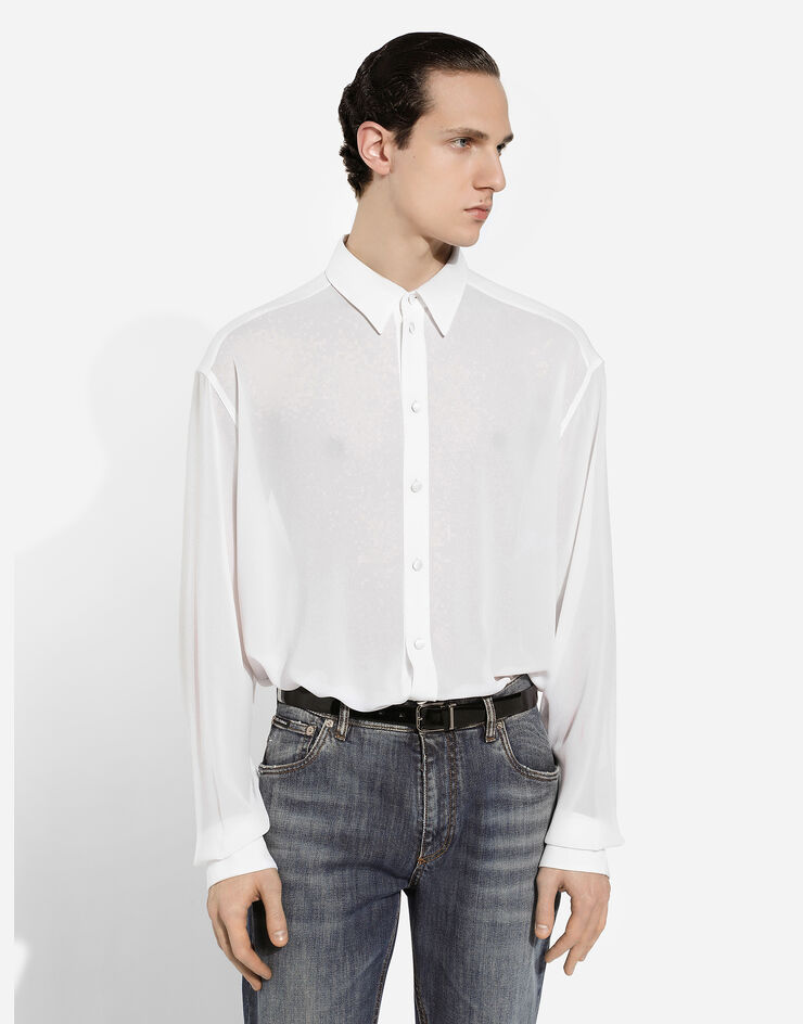 Dolce & Gabbana Camisa de seda Blanco G5MG9TFU1AR