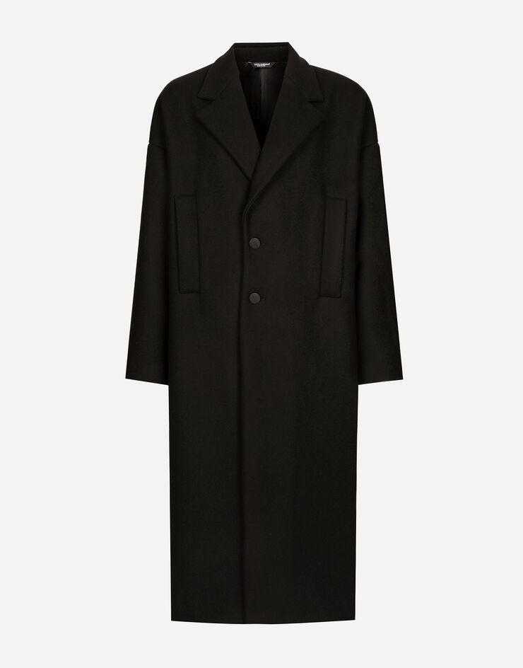 Dolce & Gabbana Oversize single-breasted wool coat Black G048NTFU28H