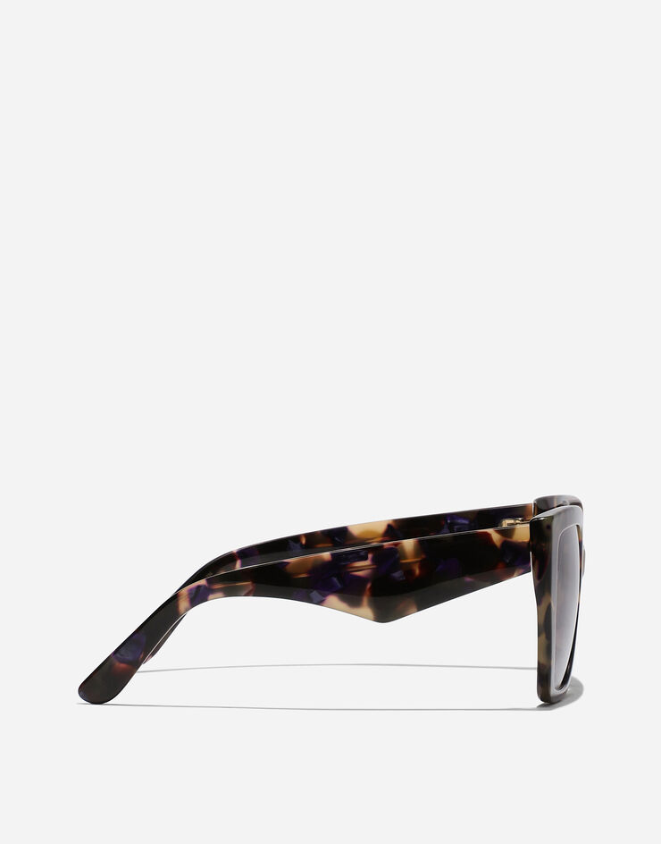 Dolce & Gabbana Gafas de sol DG Crossed Habana con estampado Carretto VG4438VP391